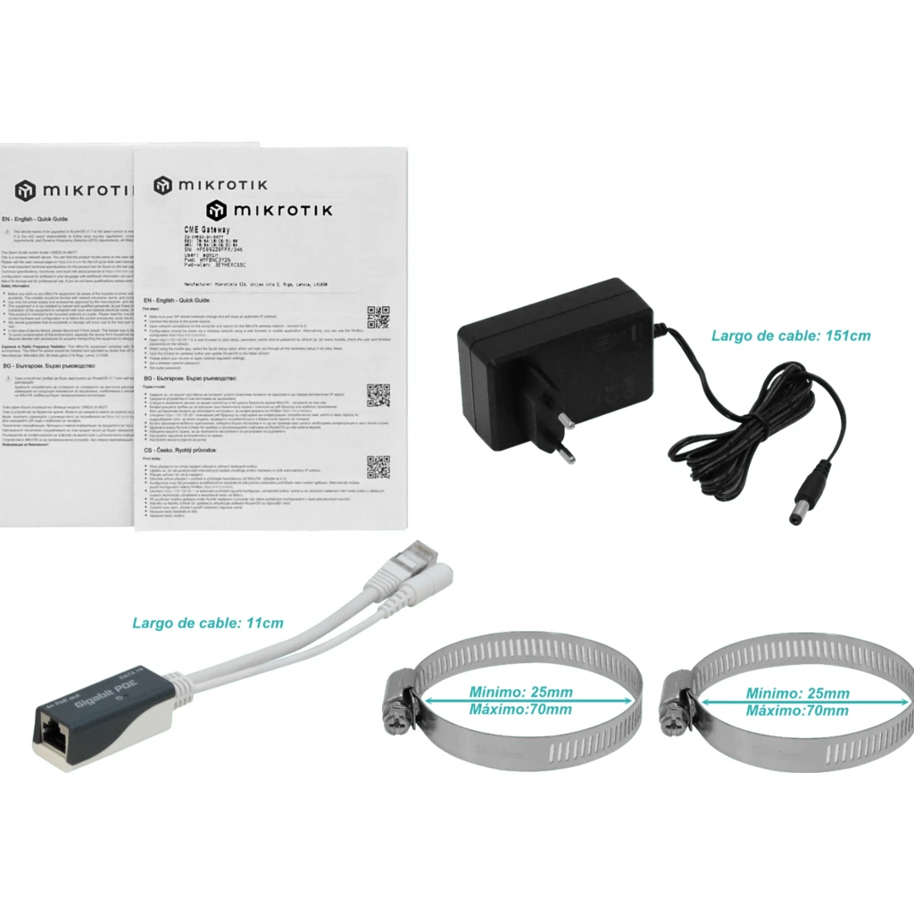 Imagen 4 de MIKROTIK LTE-Narrow CAT-M IP66 2,4GHz 22dBm 2x2-2dBi 2-100-PoE i/o L4