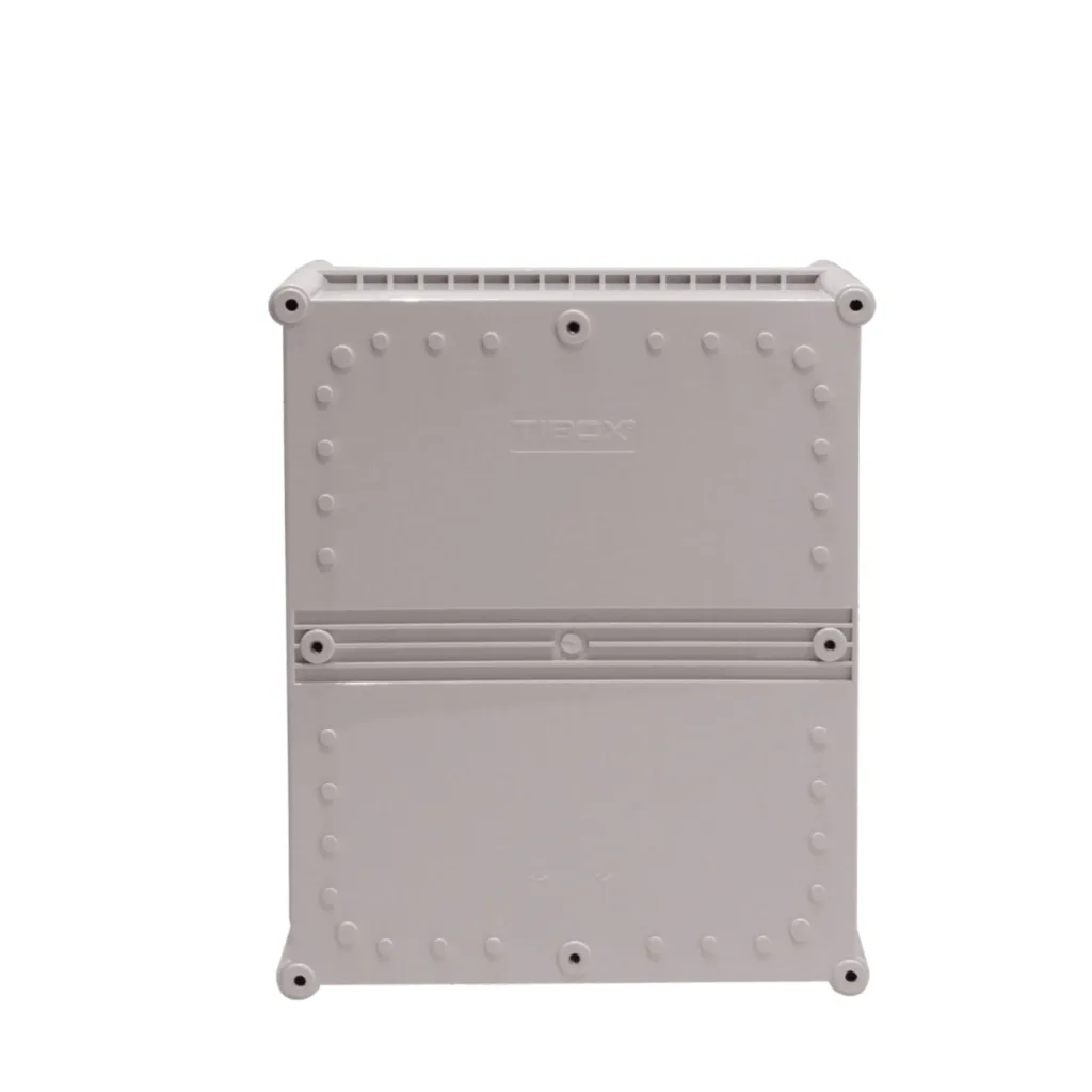Imagen 1 de TIBOX 340x280x180mm Tapa-Gris Caja Gris Plastica c/Placa IP66 RoHS