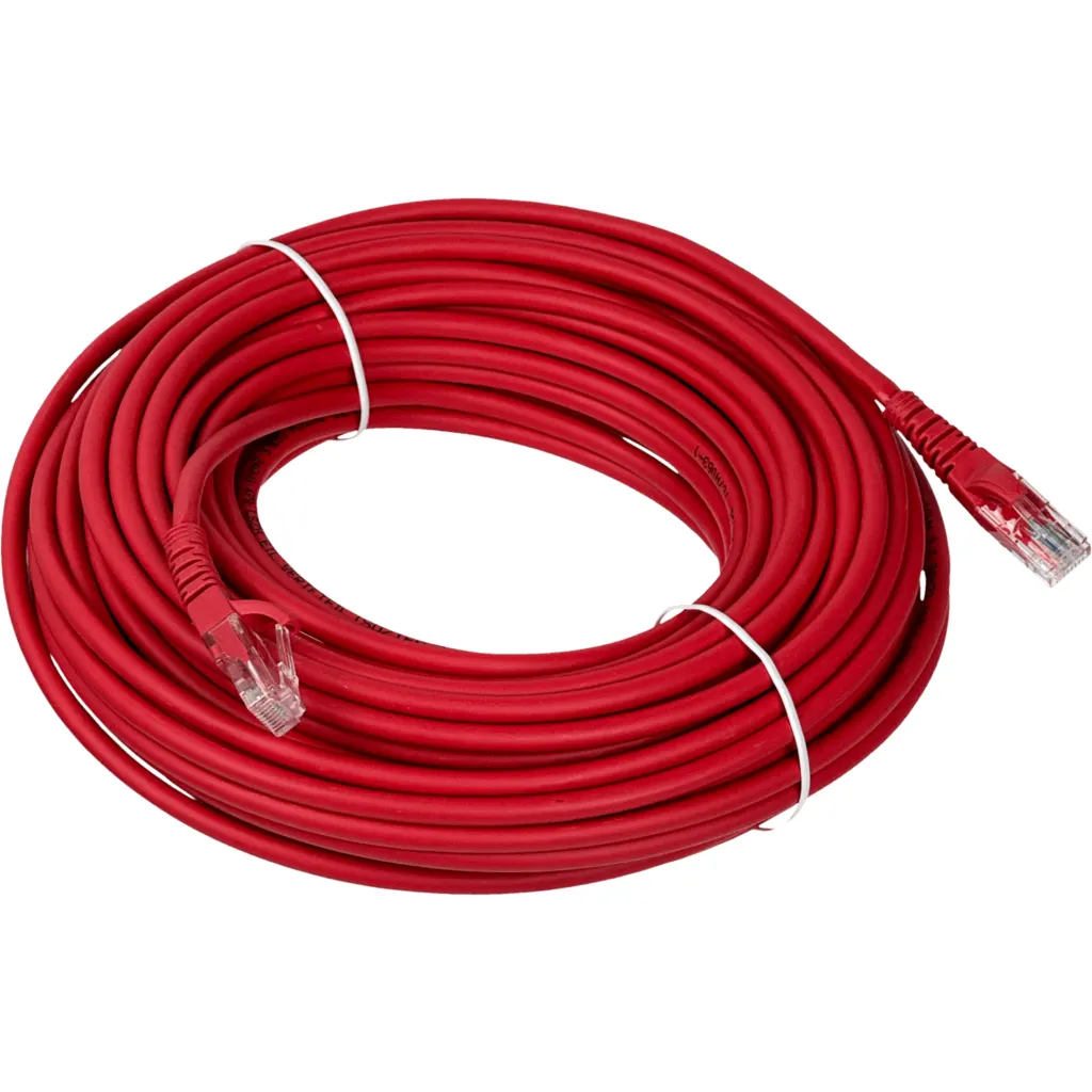 LINKMADE 20MT CAT5E ROJO LSZH CABLE PATCH INYECTADO MULTIFILAR