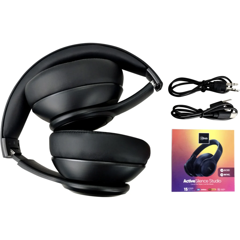 Imagen 3 de MLAB AUDIFONO ANC + ENC BLUETOOTH TYPE C ACTIVE SILENCE STUDIO BLACK