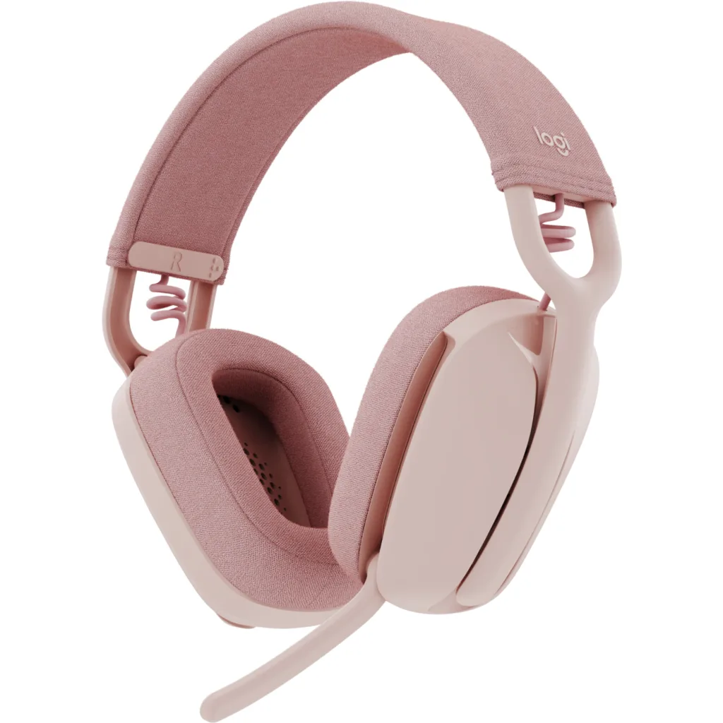 Audífonos Logitech Zone Vibe 100 Inalámbricos Bluetooth On Ear Color Rosa