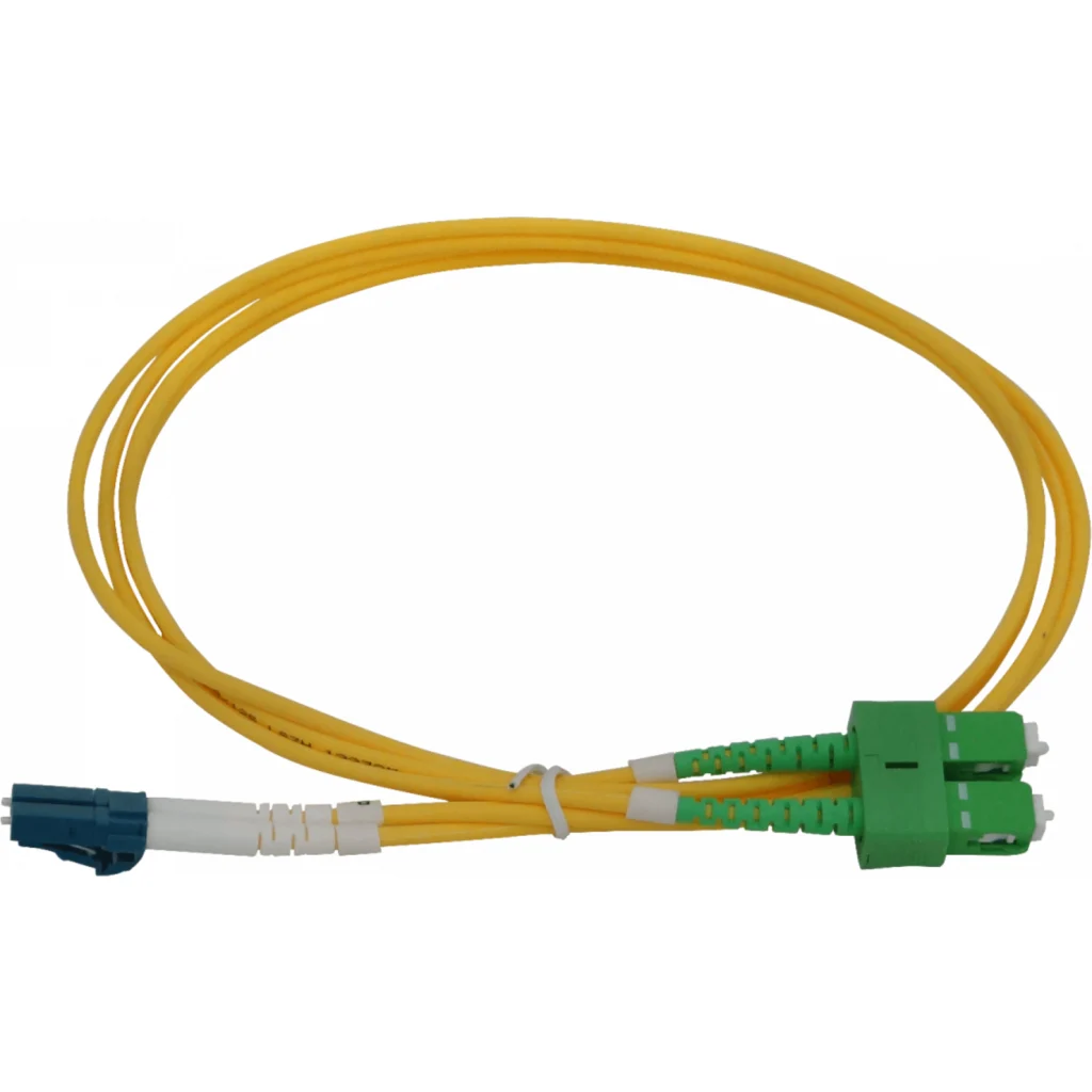 Imagen 1 de 1mt SC/APC-LC/UPC MonoModo SM Duplex Jumper Cable Fibra 9/125um 3mm