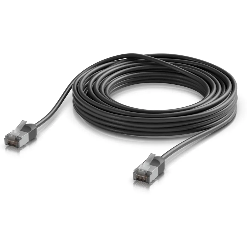 Imagen 1 de UBIQUITI 8mt Negro Cat6A F/UTP Cable Exterior TPE 10GbE PoE+++