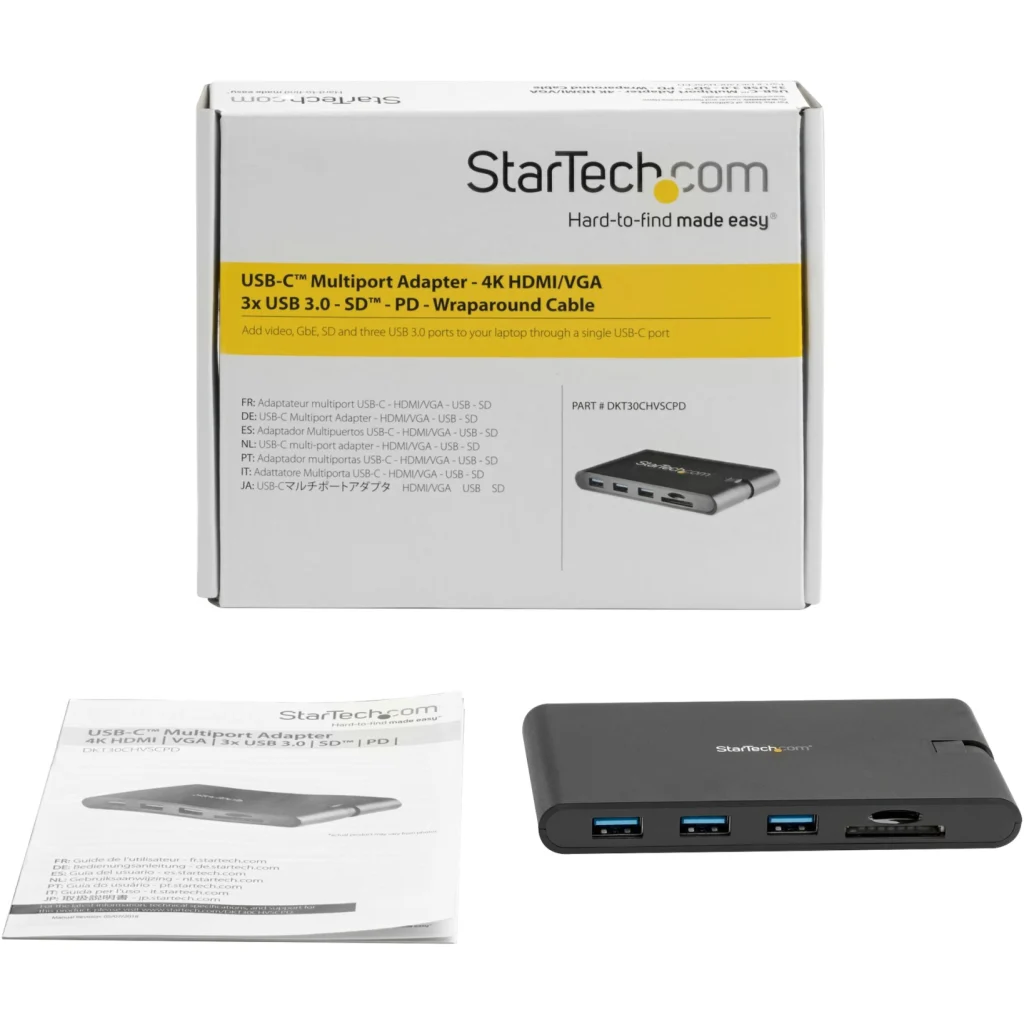 Imagen 21 de Docking Station StarTech USB-C a HDMI 3*USB 3.0 VGA SD/microSD p/Mac y Windows