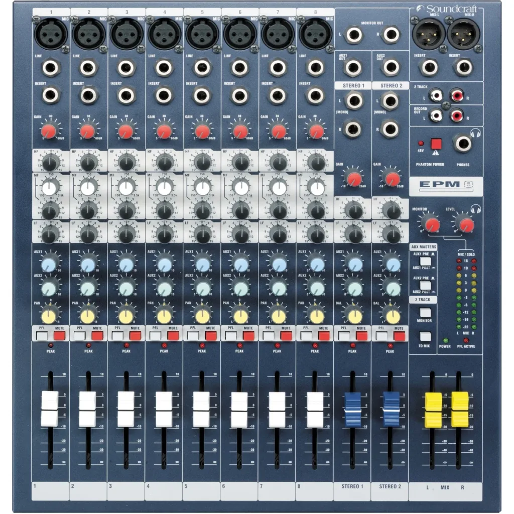 Imagen 1 de Soundcraft EPM8 - Mezclador Analógico de Alto Rendimiento y Bajo Costo