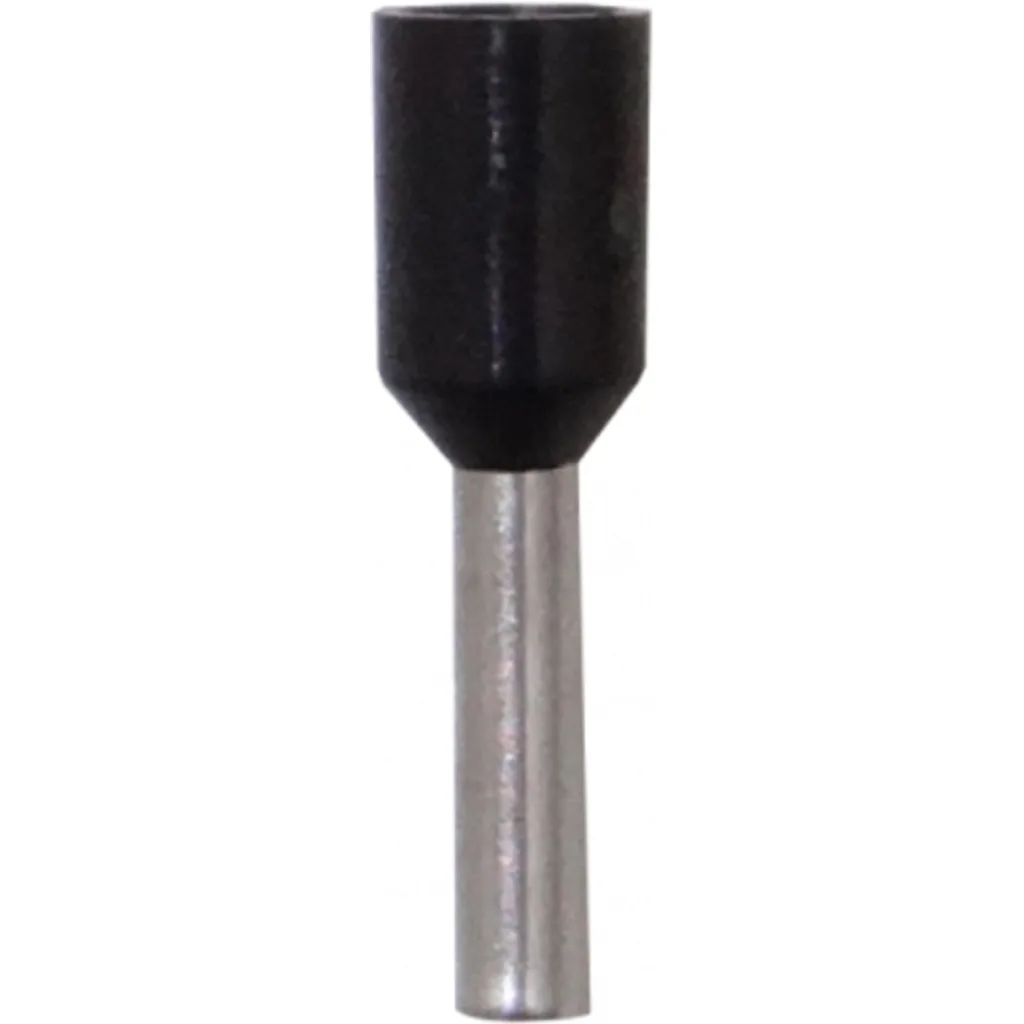 Imagen 2 de Negro 1,0mm2 8/15mm 100-unid AWG18 Ferrules Terminal Aislado Crimpeabl