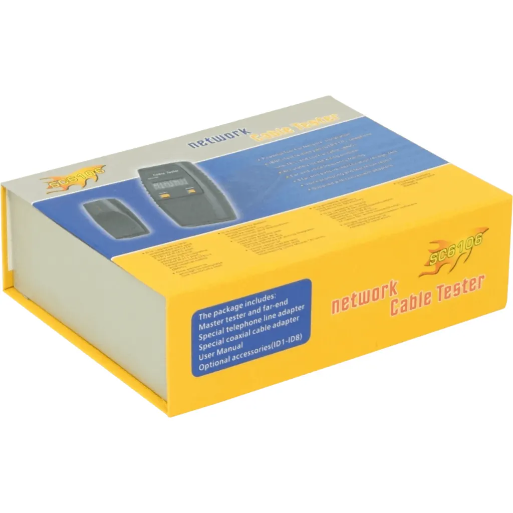 Imagen 1 de Tester 2-RJ45 BNC Pinzas c/Display c/Audio req-4-AAA