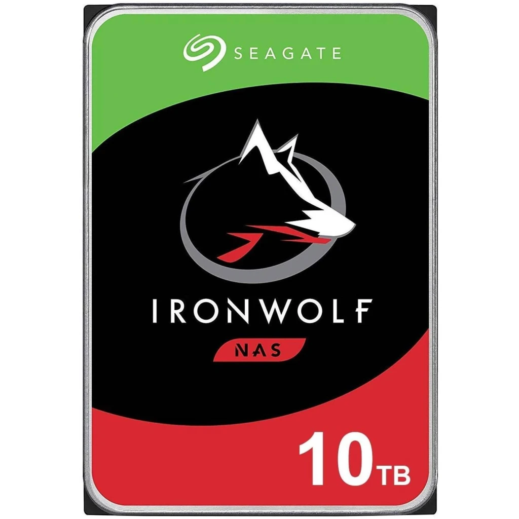 Disco duro NAS 10TB Seagate IronWolf, 3.5", 5900 RPM, SATA 6Gb/s, optimizado par