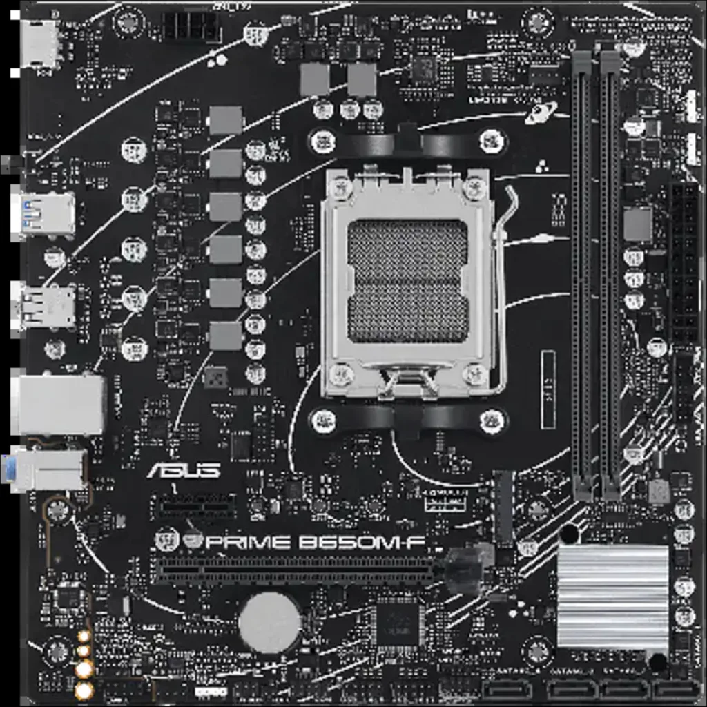 Imagen 2 de Tarjeta Madre Asus PRIME B650M-F Socket AM5 2*DIMM DDR5 HDMI LAN1GB mATX