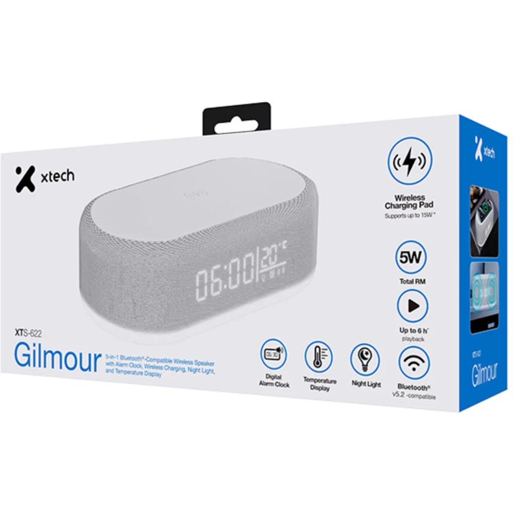 Imagen 12 de Xtech - Speaker - Gray and White with Light - Gilmour 5-in-1 BT XTS-622