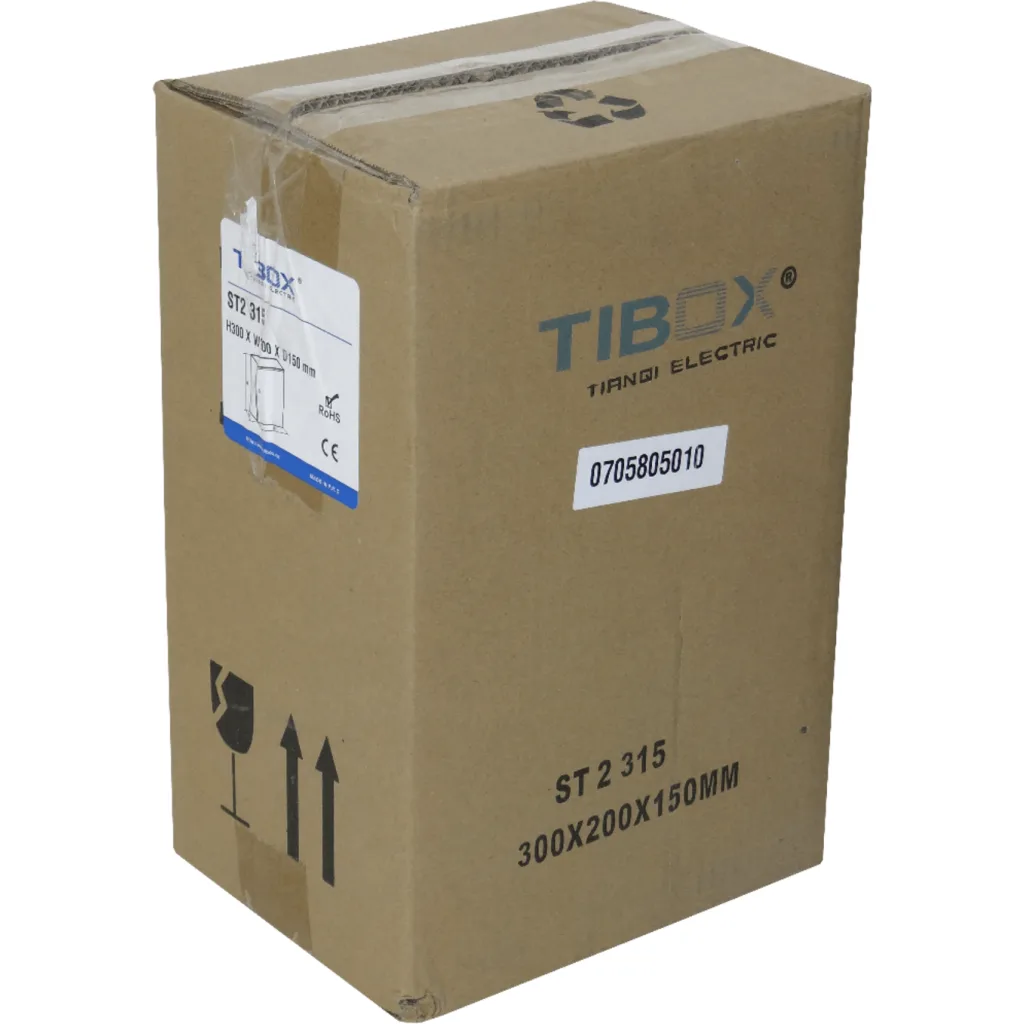 Imagen 1 de TIBOX 300x200x150mm 1-chapa/sin-Llave Caja Metalica IP66 Beige c/Placa