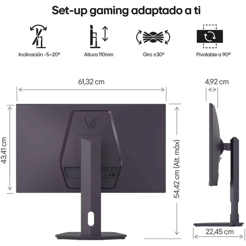 Imagen 2 de Monitror Gamer LG UltraGear 27G610A-B 27"IPS QHD 2560*1440  HDMI DP 200Hz 1msGTG