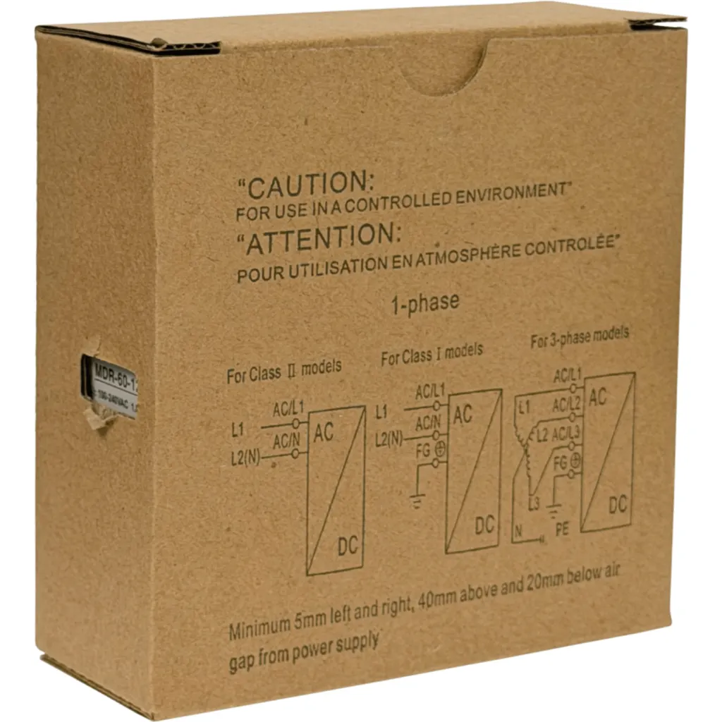 Imagen 4 de MEANWELL 12VDC 60W 5A Ajustable Ancho-42mm Riel-DIN Fuente-Poder