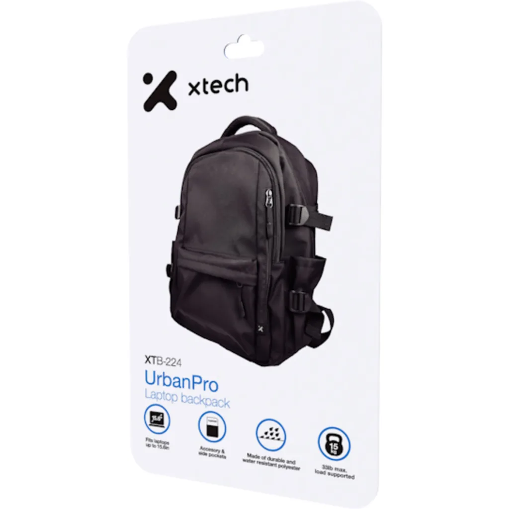 Imagen 10 de Mochila Xtech UrbanPro para Notebook 15.6" Durable polyester 100% Color negro