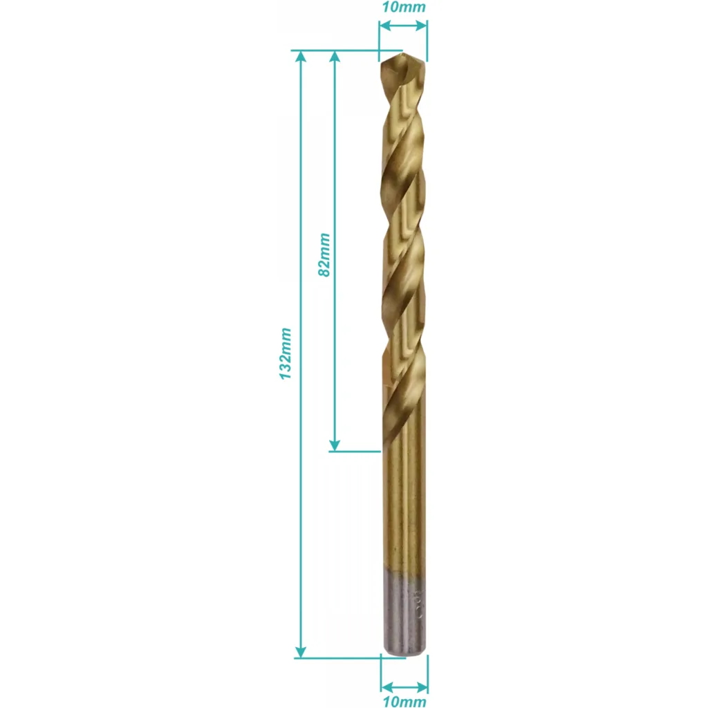 Imagen 1 de Broca Metal de Titanio HSS 10mm x 132mm