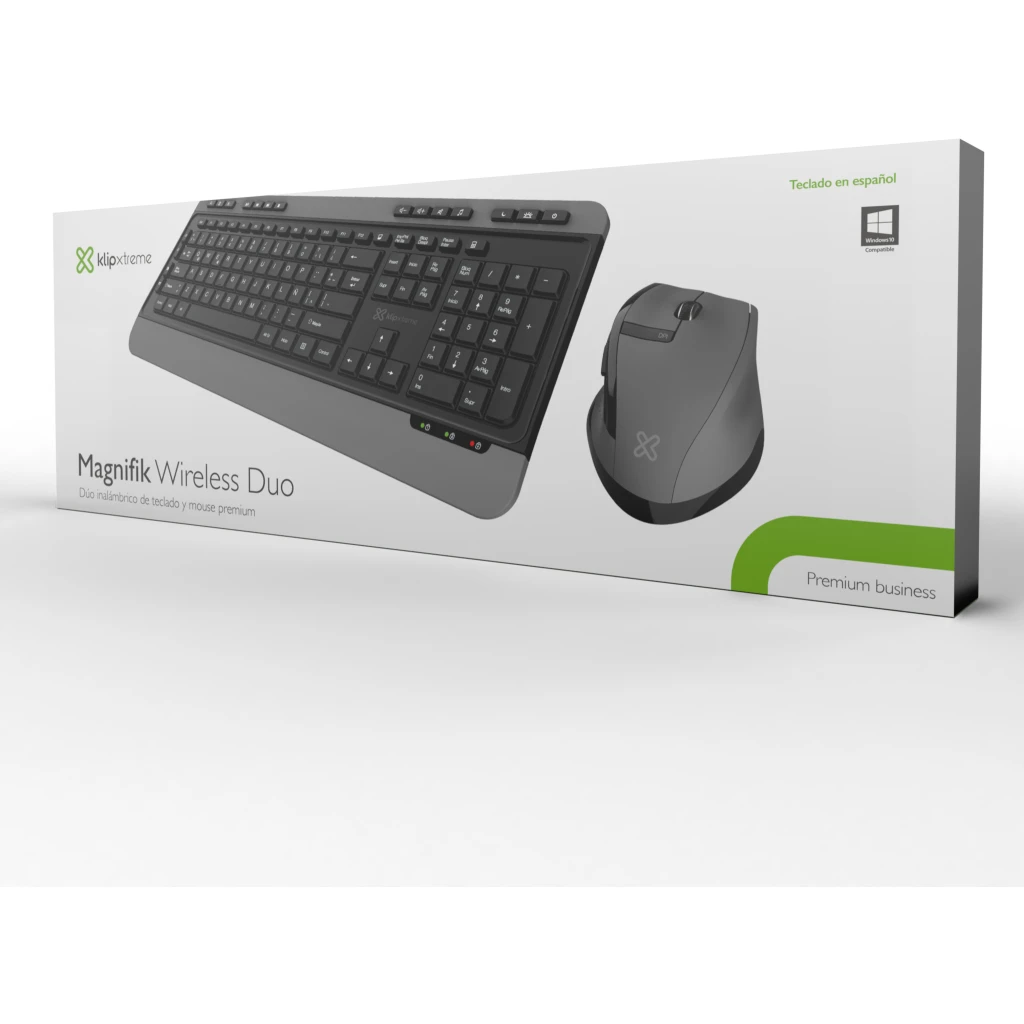 Imagen 6 de Kit Teclado Mouse Inalámbrico KlipX KBK-520, Slim Reep USB 2.4GHz Color Negro
