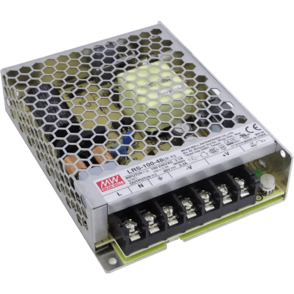 Imagen 1 de MEANWELL 110W 48V 2,3A Open-Frame Fuente-Poder 100-240VAC Ajustable