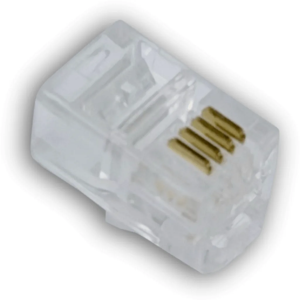 GENERIC 10UN RJ9 RJ10 RJ22 MACHO 4P4C-7,7MM AURICULAR CONECTOR CRIMP