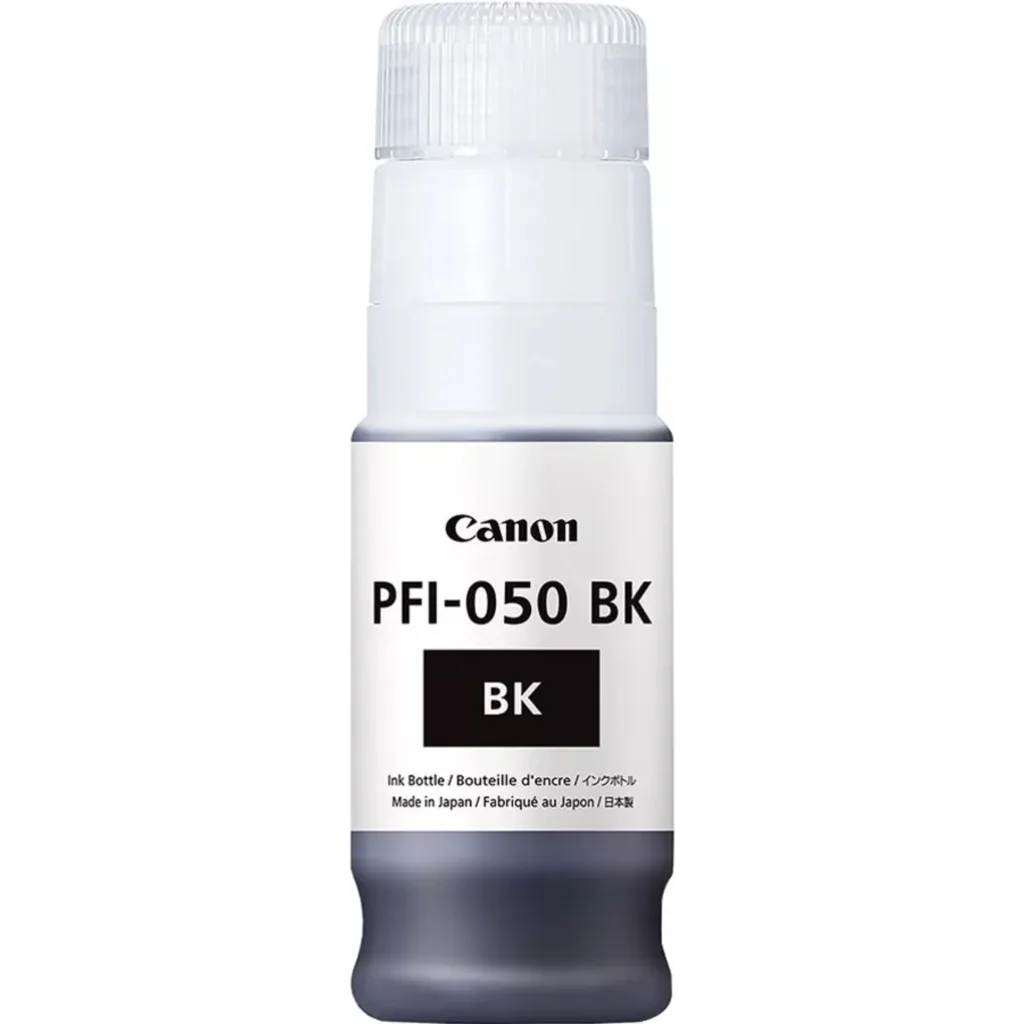 Botella de Tinta Canon PFI 050 BK Negro para imagePROGRAF TC-20, 70ml