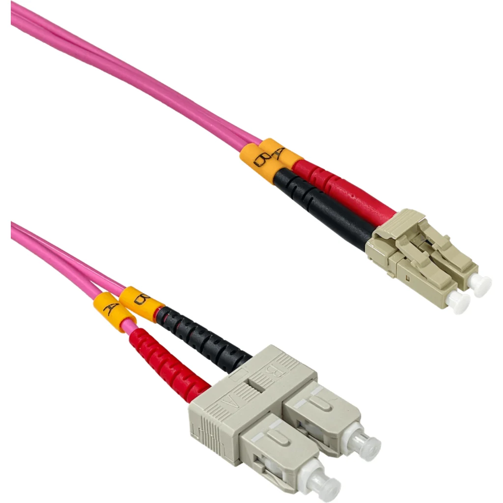 Imagen 2 de LSZH 200mt LC-SC OM4 MultiModo MM Duplex Jumper Fibra 50/125um 3mm