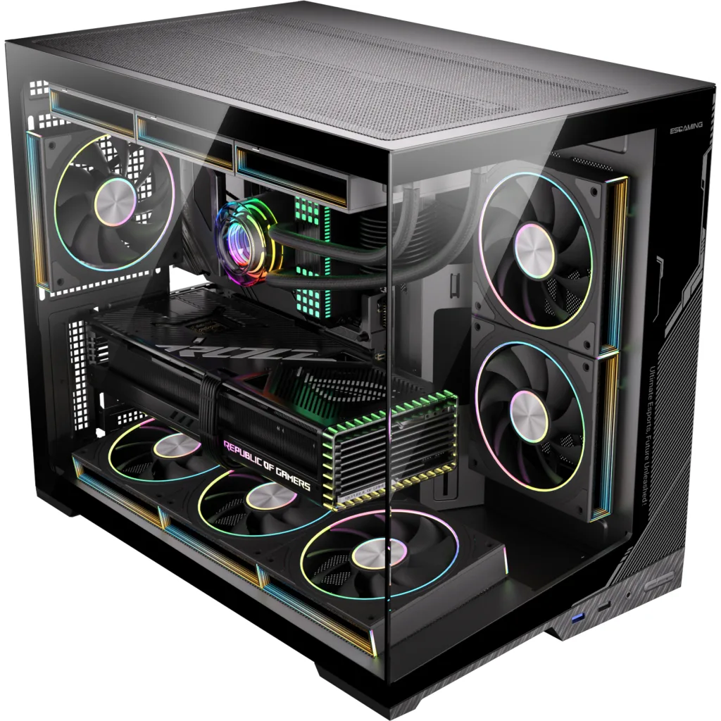 Imagen 11 de Gabinete Gamer ZERO Vidrio Templado | Micro ATX / ITX | Soporte 6 Ventiladores + Controladora | USB 3.0 x2 + Audio | Flujo de Aire 10