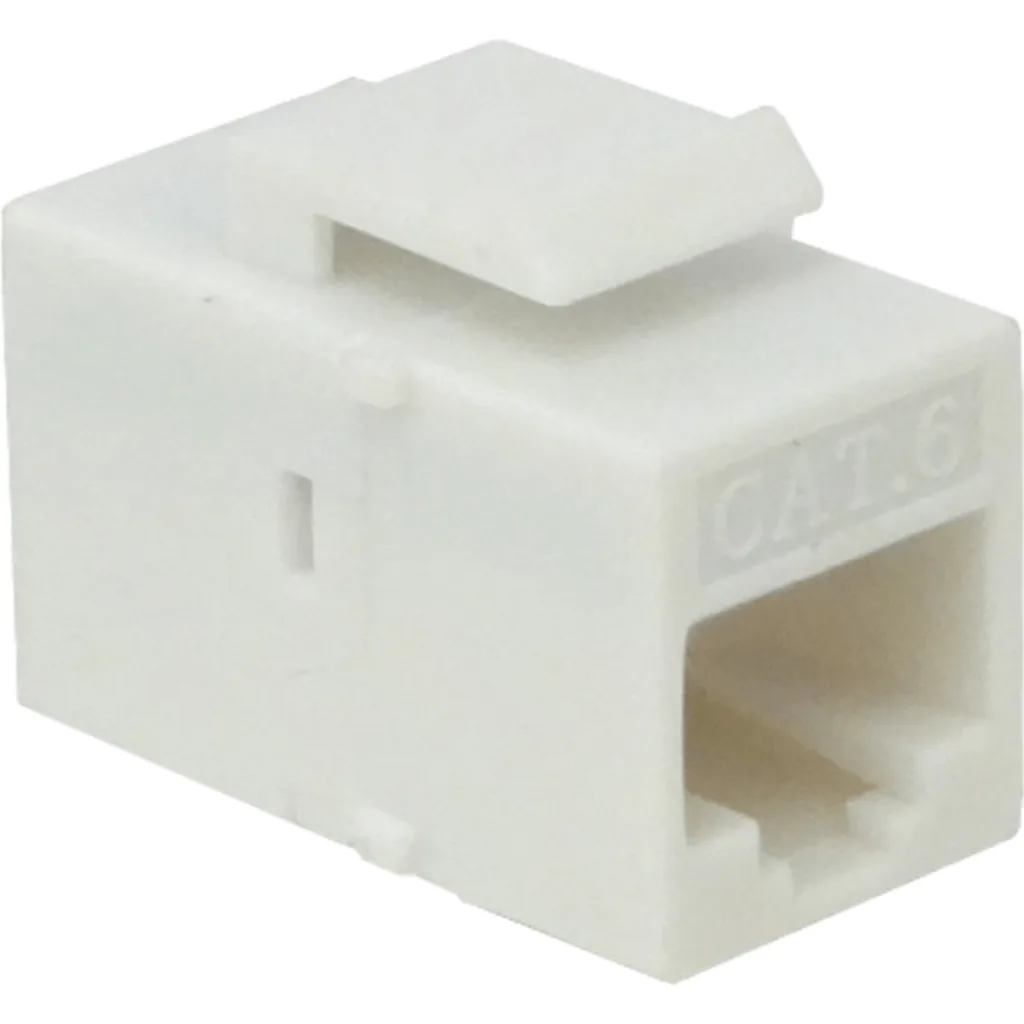 Imagen 2 de Blanco CAT6 UTP Copla RJ45-RJ45 Keystone Feedthrough