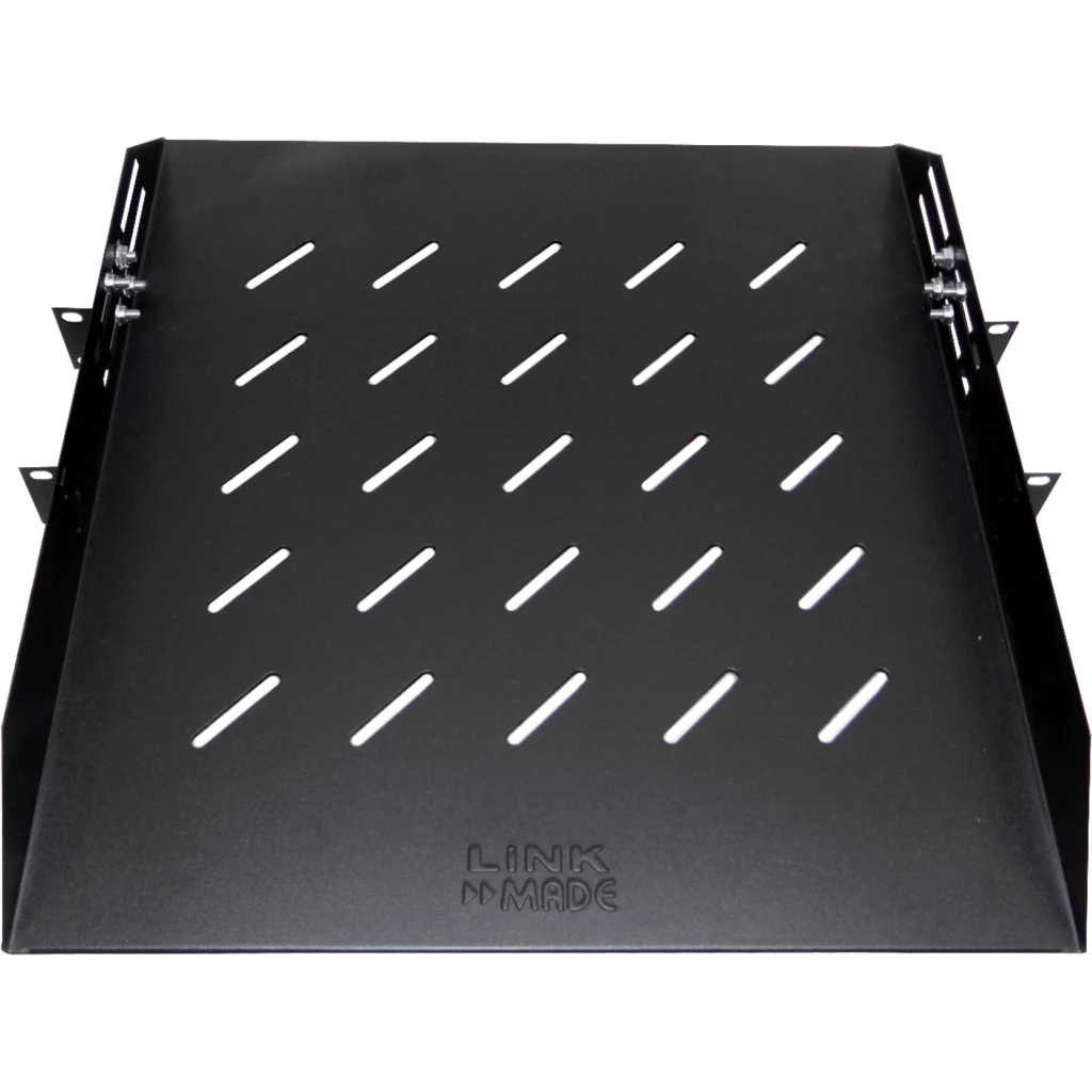 Imagen 2 de LINKMADE 1U 50cm-Fondo Bandeja Central Ventilada Ajustable Negra