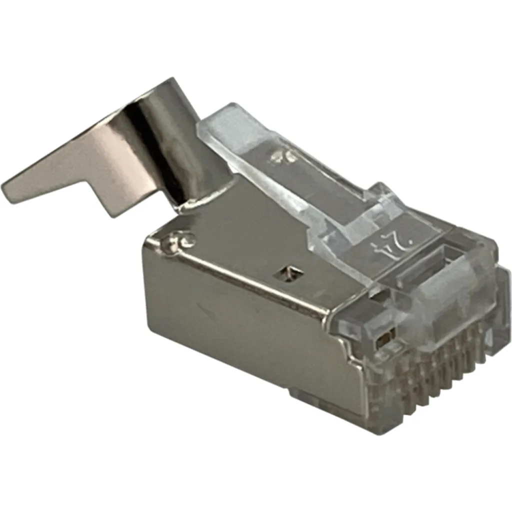 Imagen 3 de Conector RJ-45 Macho CAT6A Crimpeable Blindado FTP STP con guía 10 Unid Linkmad
