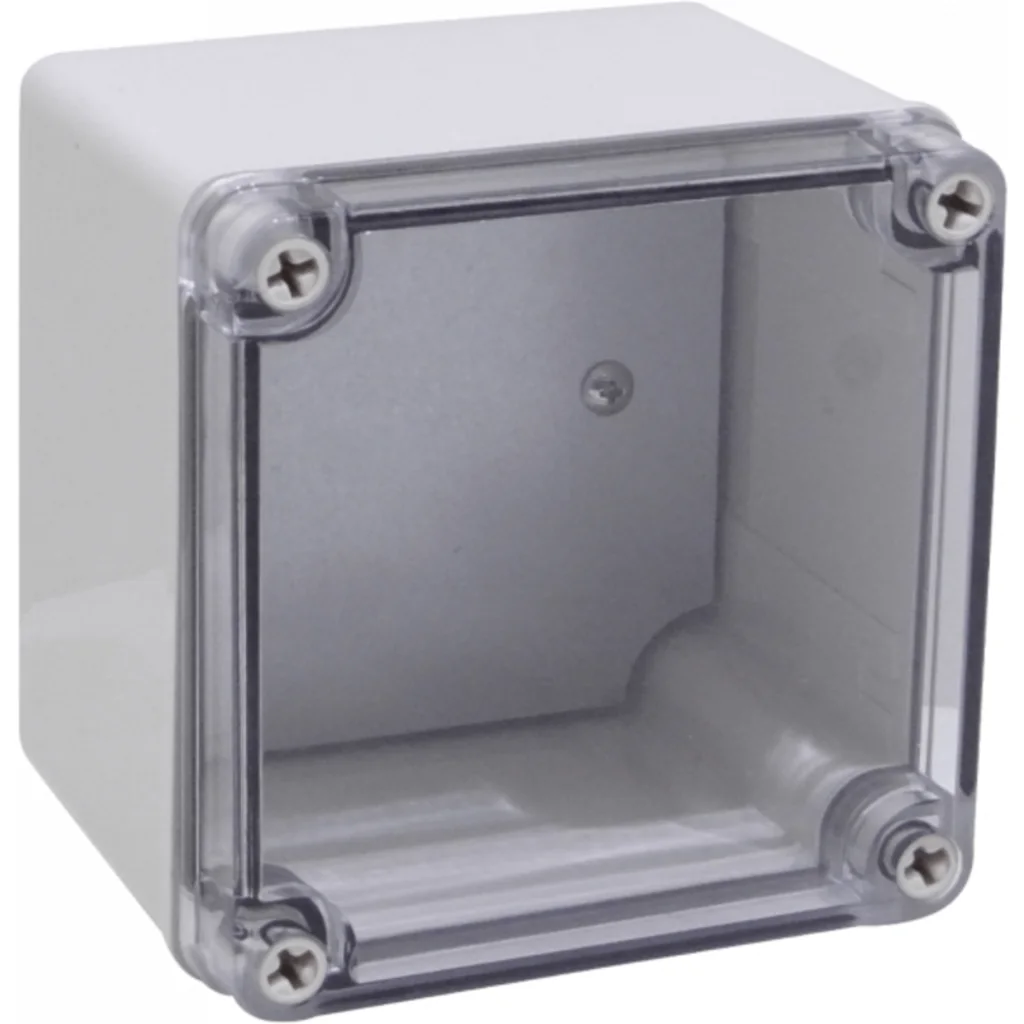 Imagen 2 de TIBOX 125x125x100mm Caja ABS IP66 Tapa-Transparente c/Placa-Aluminio