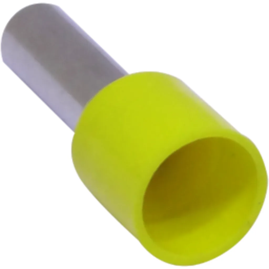 Amarillo 10,0mm2 12/21,5mm 100-un AWG7 Ferrules Terminal Aislado Crimp