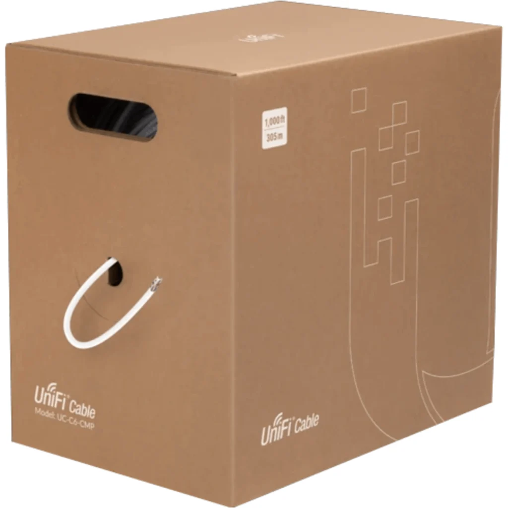 UBIQUITI UTP RFuego Cat6 Interior Blanco 305mt 23AWG 600MHz Caja Cable