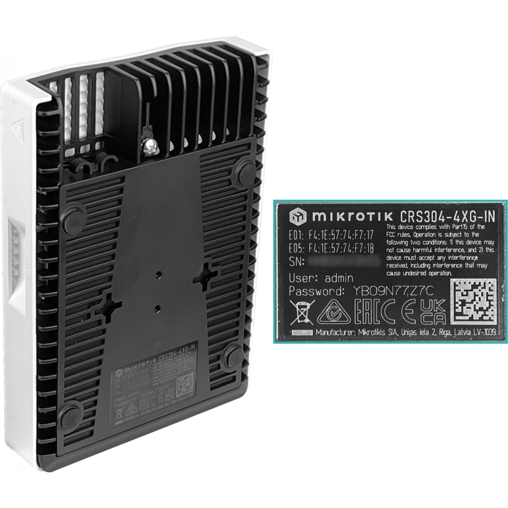 Imagen 1 de Cloud Router Switch CRS304-4XG-IN (RouterOS L5), desktop enclosure (EU)