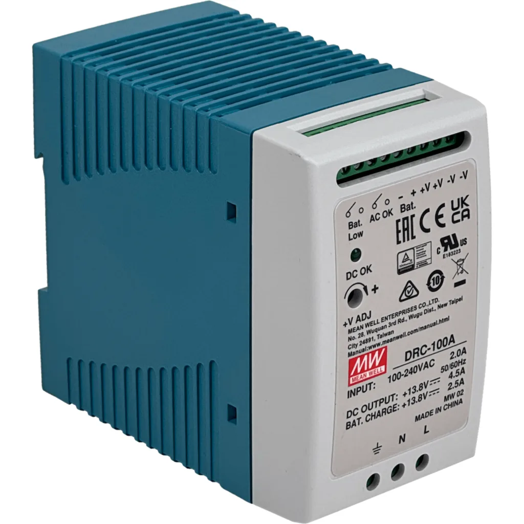 MEANWELL 13,8VDC CH1-4,5A CH2-2,5A 100W Ajustable-CH1 12-15V Riel-DIN