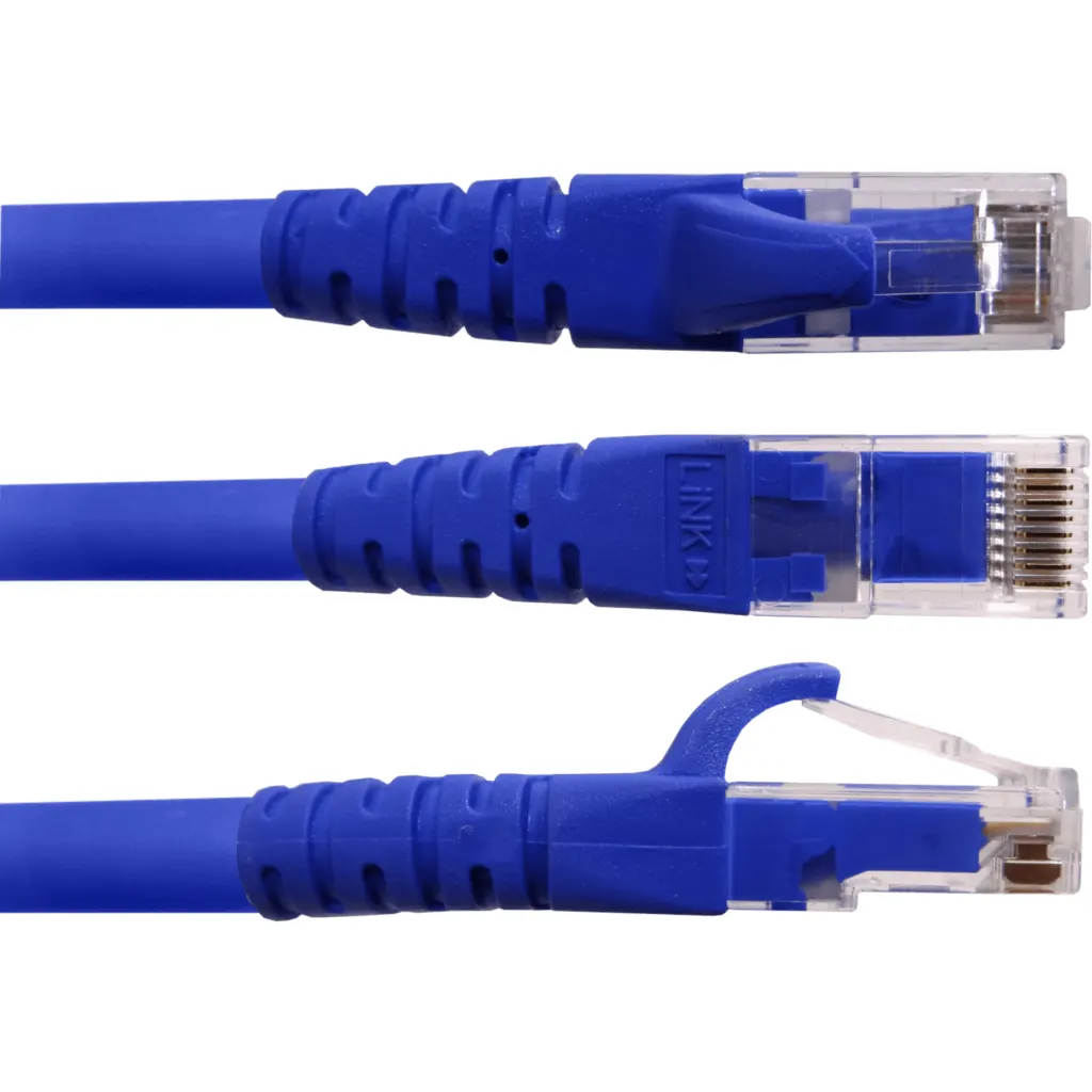 Imagen 2 de Cable Patch Inyectado Multifilar Plug RJ-45 Cat 6 Chaqueta LSZH 50 cm*4 unidades