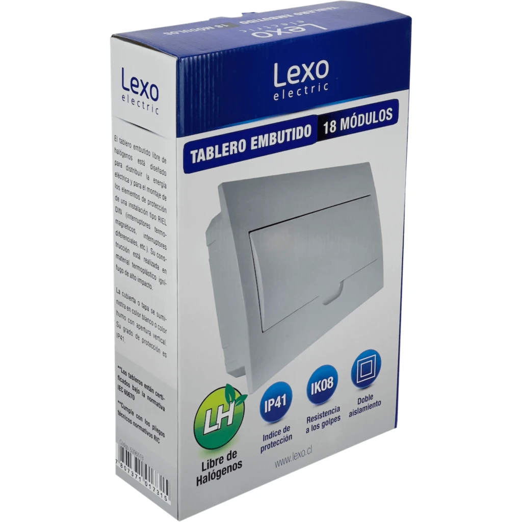 Imagen 1 de LEXO Tablero Embutido LSZH 18 Modulos Riel Din IP41 IK08 5396518