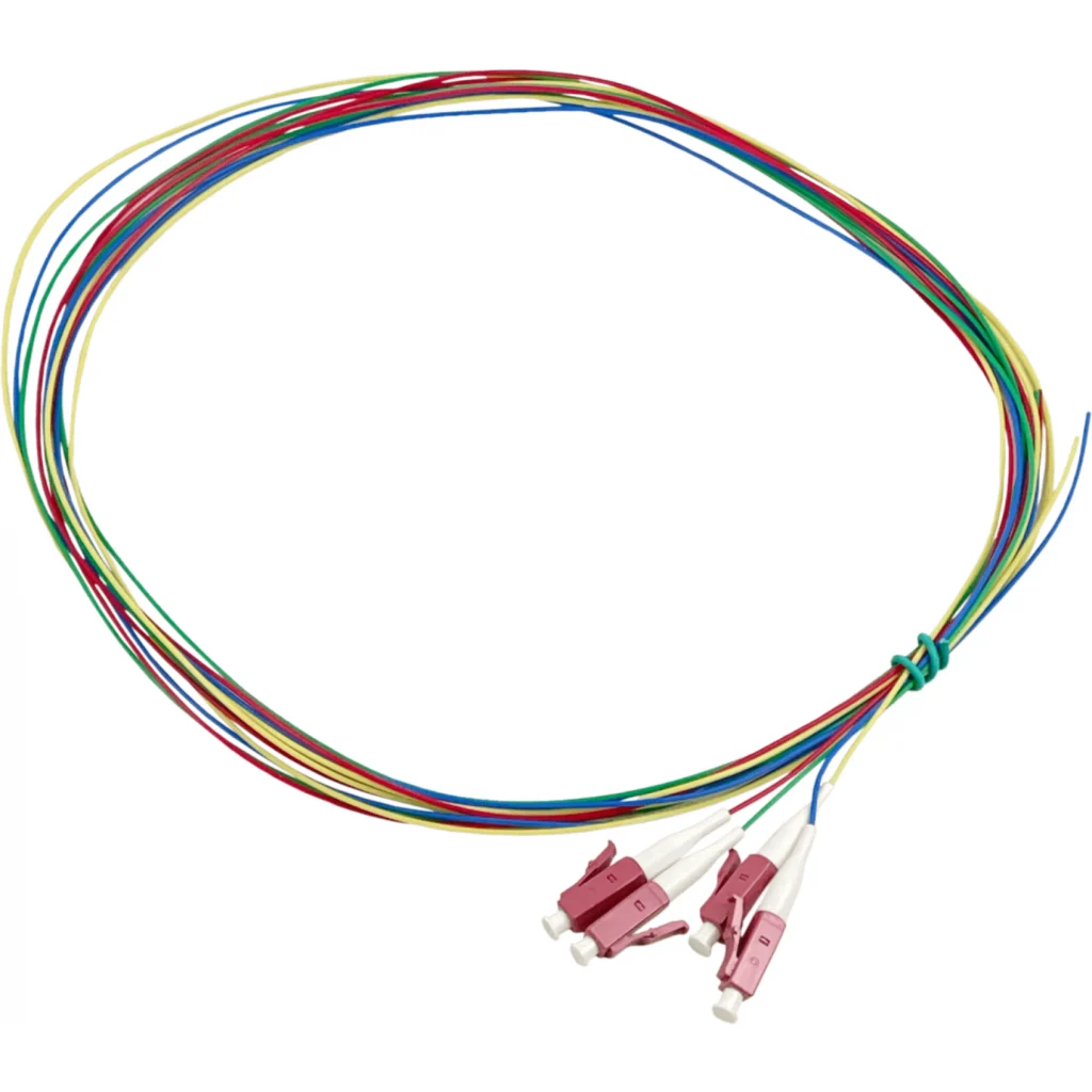 LC/UPC OM4 Multimodo 1,5mt 4-Unidades Pigtail 50/125um 0,9mm 150cm