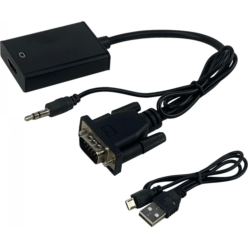 Imagen 2 de VGA-M/in Audio/3,5mm-H/in HDMI-H/out Convertidor Video Phone-1/8