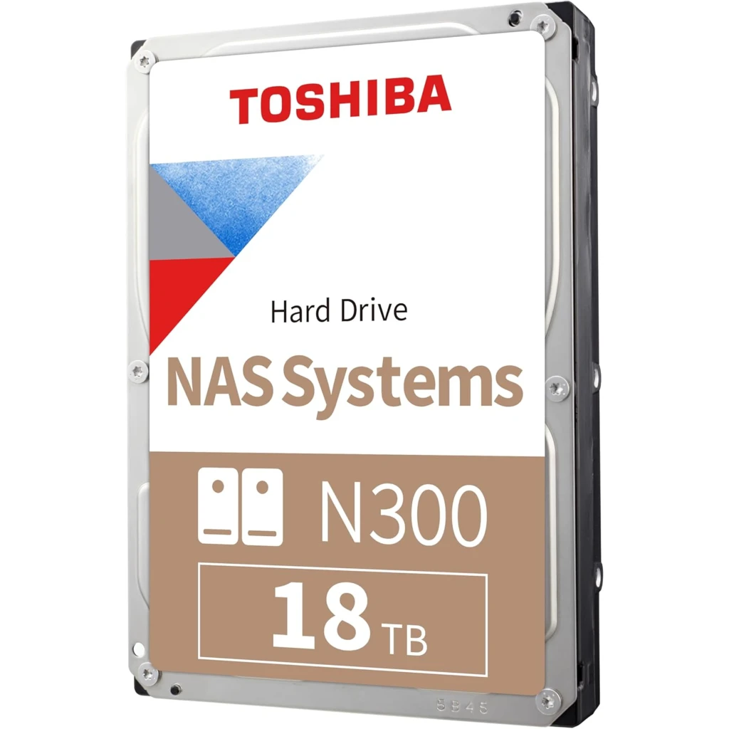Disco Duro Toshiba N300 18TB 3.5" 7200RPM SATA3 6.0 Gb/s 512MB para NAS