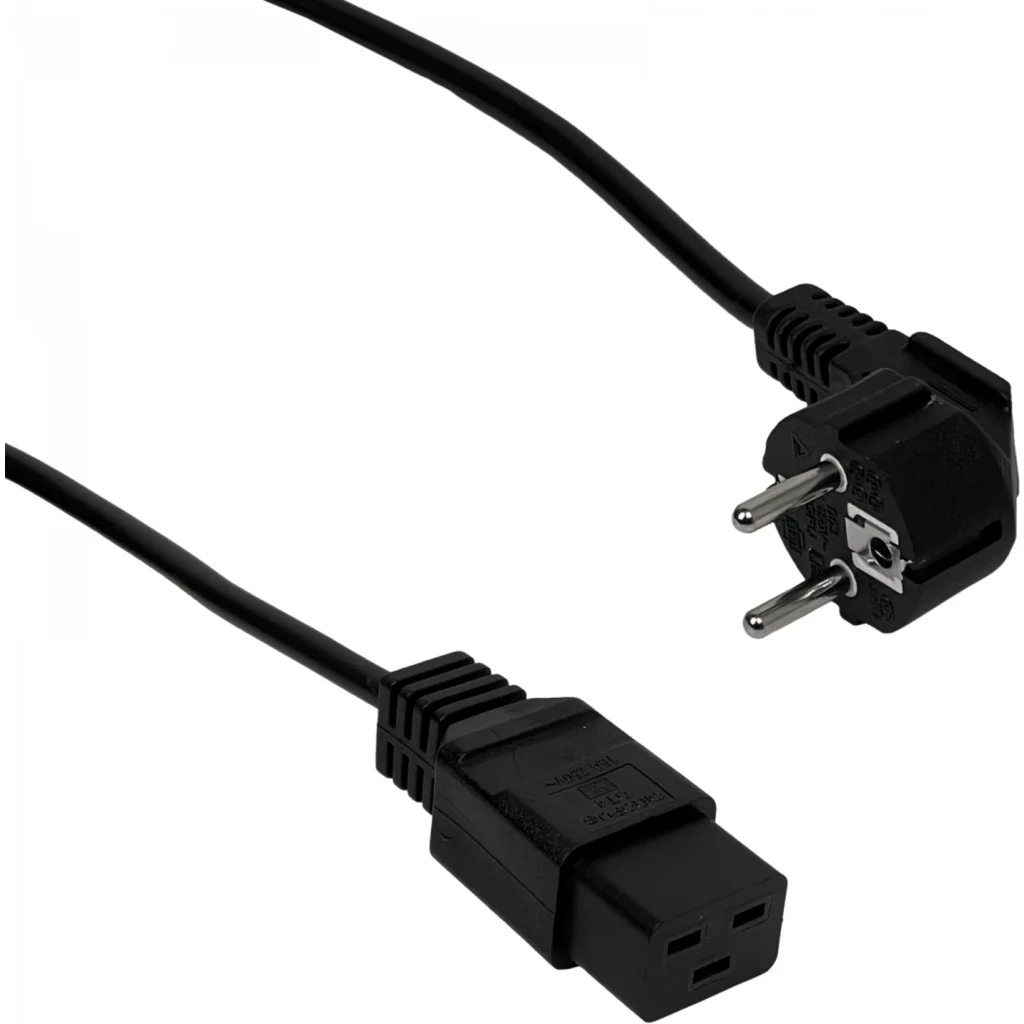 Imagen 2 de Cable de Poder CEE7-Schuko-Macho C19-Hembra 1,5-1,8mt