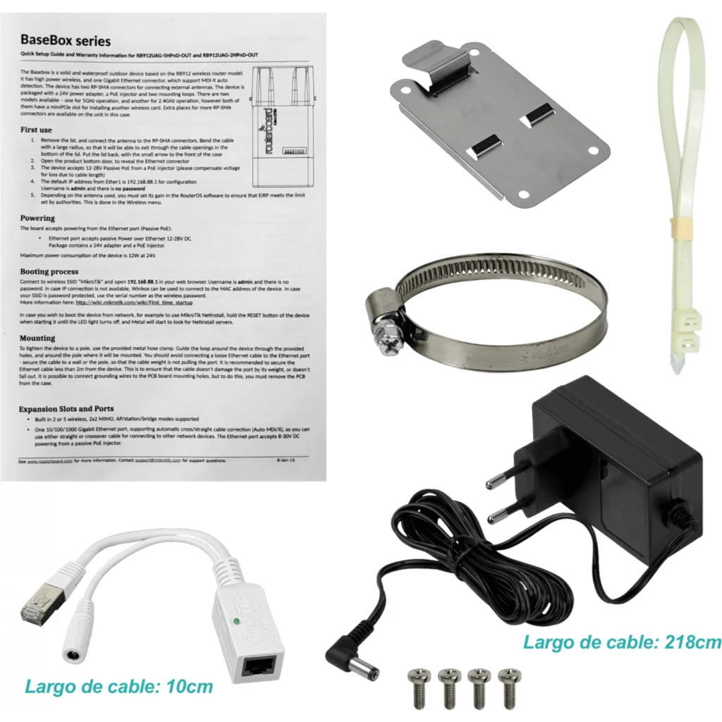 Imagen 3 de MIKROTIK 6GHz 2x2 5,9-6,4GHz 1-1000 2-RPSMA L4 Sim RB912UAG-6HPnD-OUT