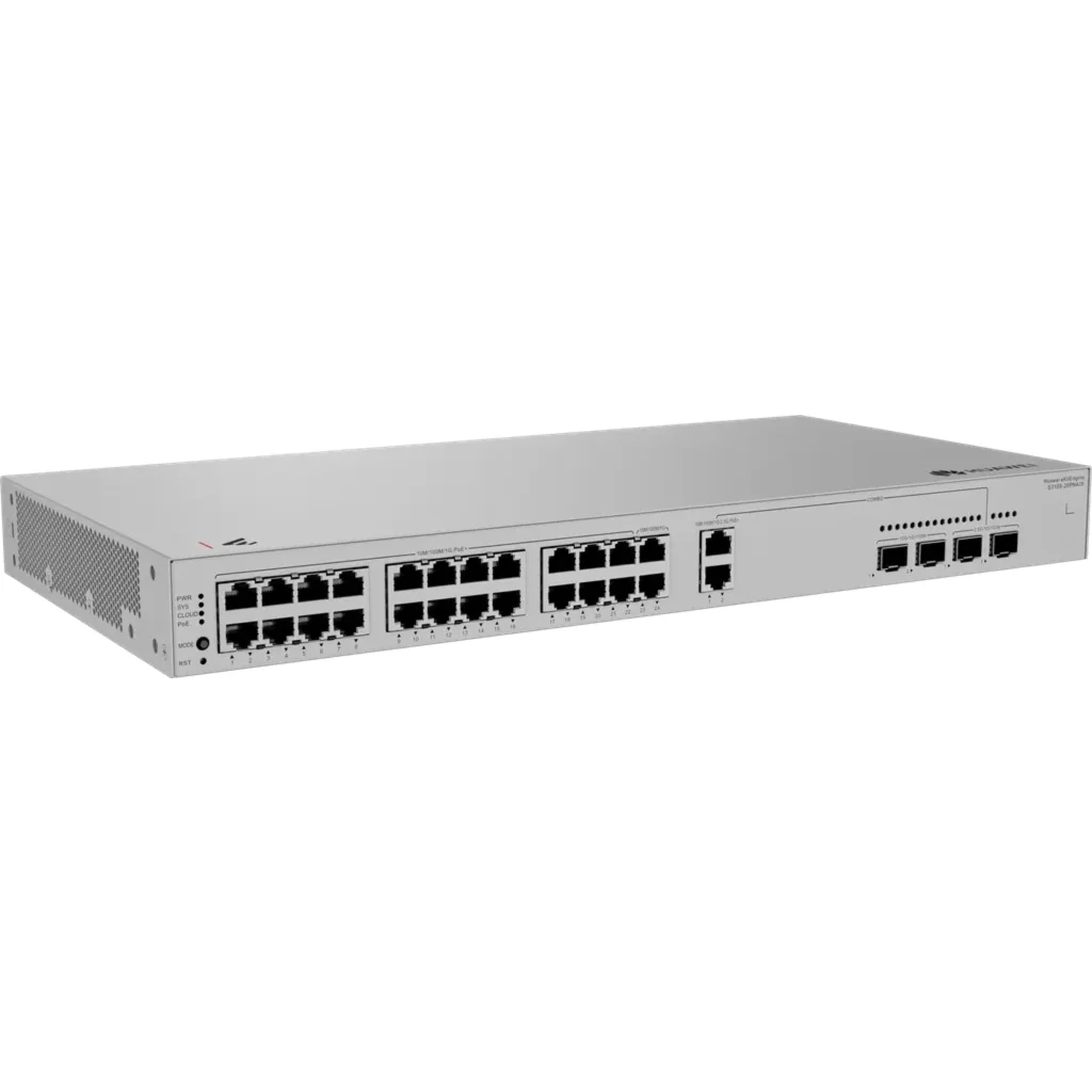S310S-26PN4JX. 22 x 10/100/1000BASE-T PoE+ ports, 2 x 10/100/1000BASE-T ports, 2 x 10/100/1000/2.5GBASE-T Combo(PoE+), 2 x 10GE SFP+ ports Packet forwarding 73 Mpps Switching capacity: 98 Gbit/s