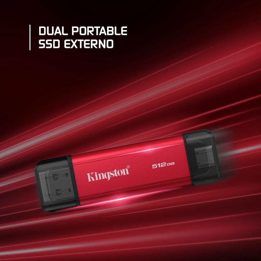 Imagen 6 de Unidad SSD Externo Kingston 2TB Dual USB-C/A Lec1050MB/s Esc950MB/s