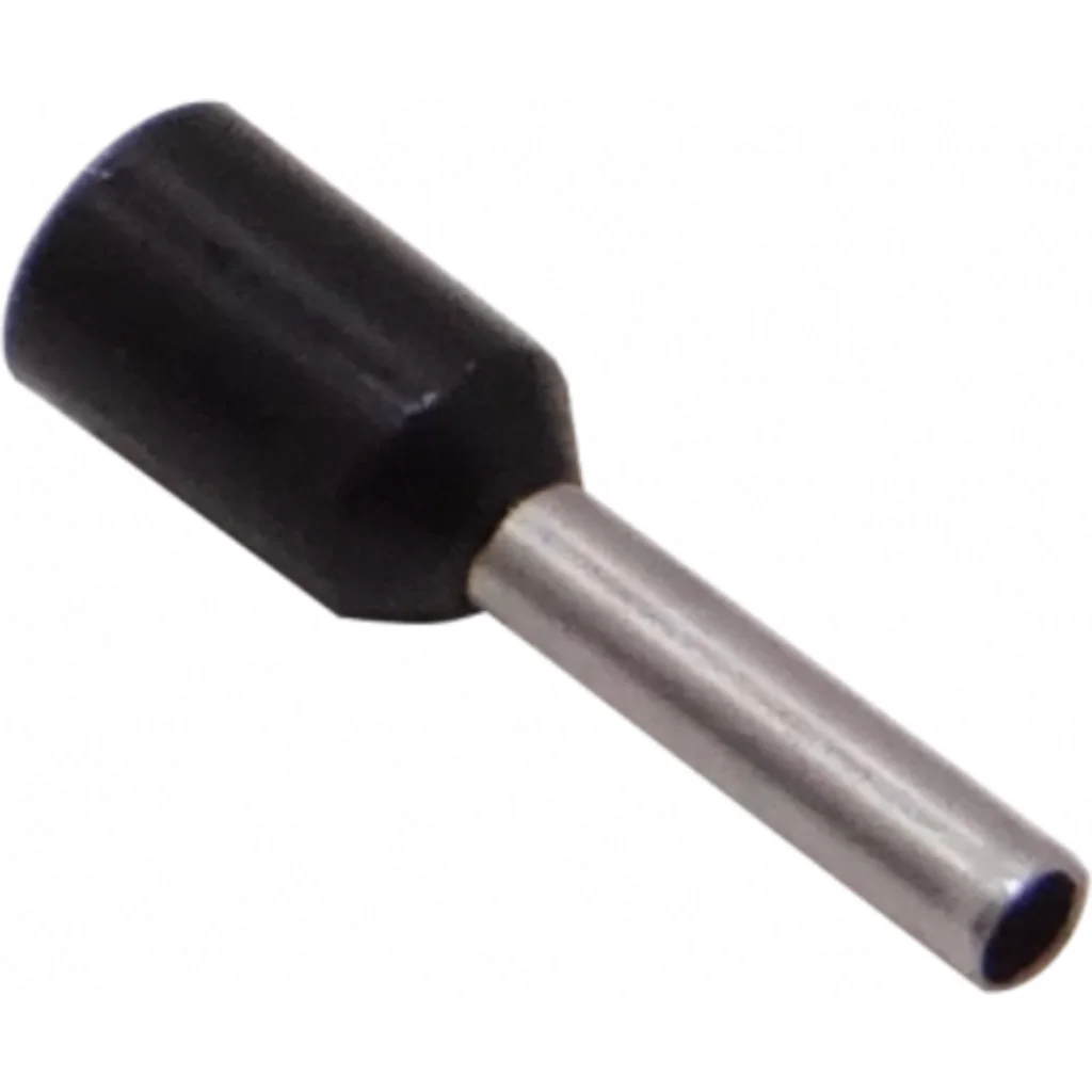 Negro 1,0mm2 8/15mm 100-unid AWG18 Ferrules Terminal Aislado Crimpeabl