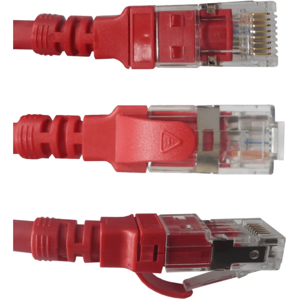 Imagen 2 de LINKMADE 1mt Cat6a U/FTP Rojo LSZH Cable Patch Inyectado Multifilar