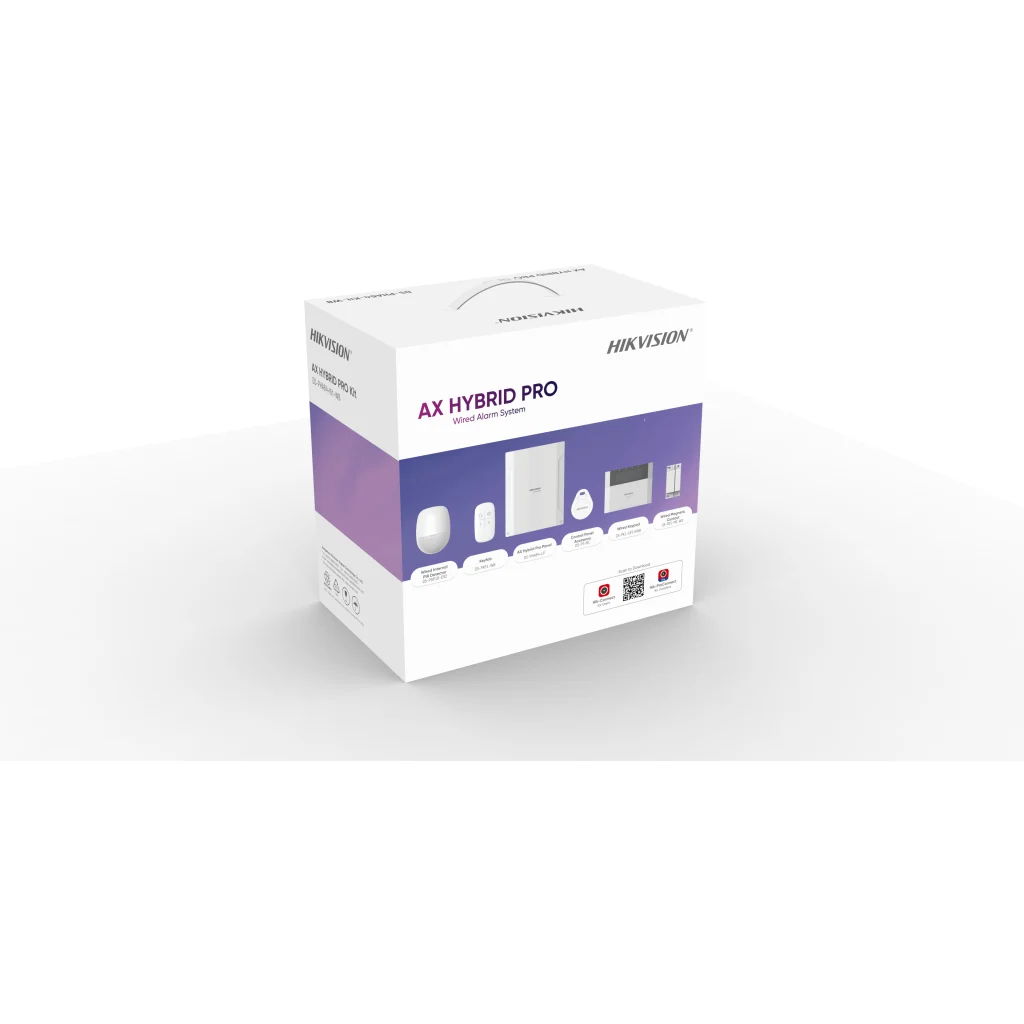 Imagen 1 de Kit Alarma Axpro Hibrido Hikvision 64 zonas. Incluye: - 1 Central