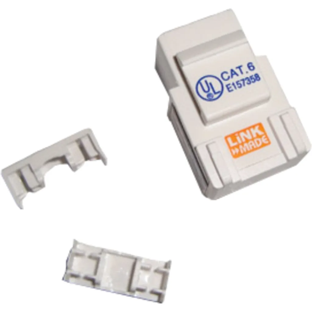 Linkmade Blanco CAT6 U/UTP Punchable Keystone Conector Hembra RJ45