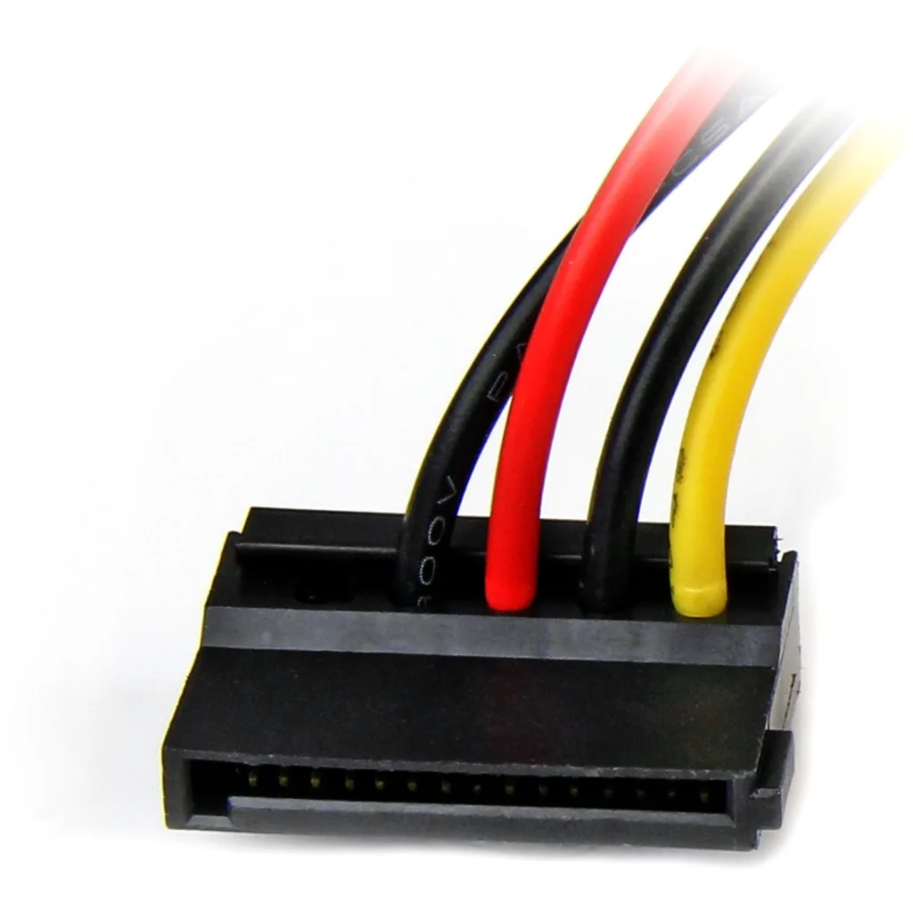 Imagen 1 de Cable Poder Adaptador SATA con ángulo izq. 15 pines a Molex 4 Pines 