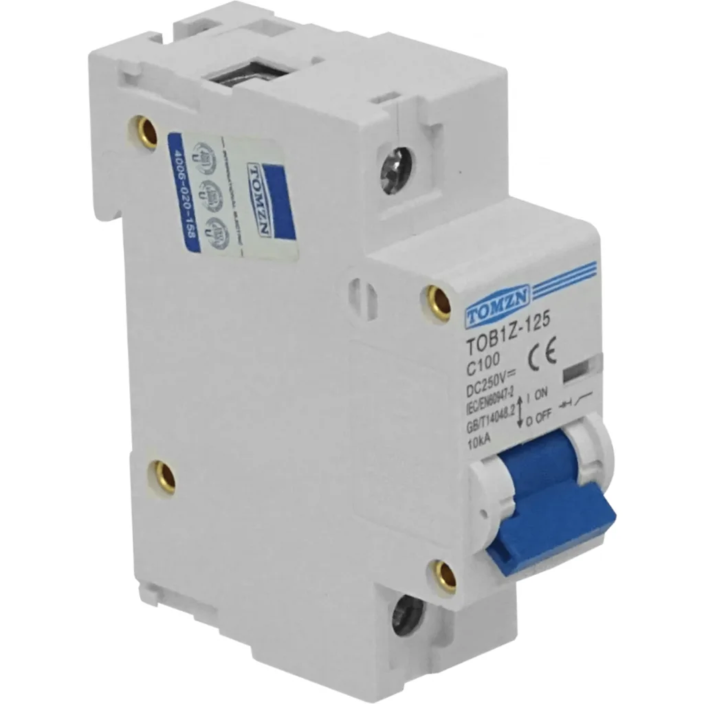 TOMZN 100A 250VDC Interruptor Automatico Termomagnetico C100 CContinua