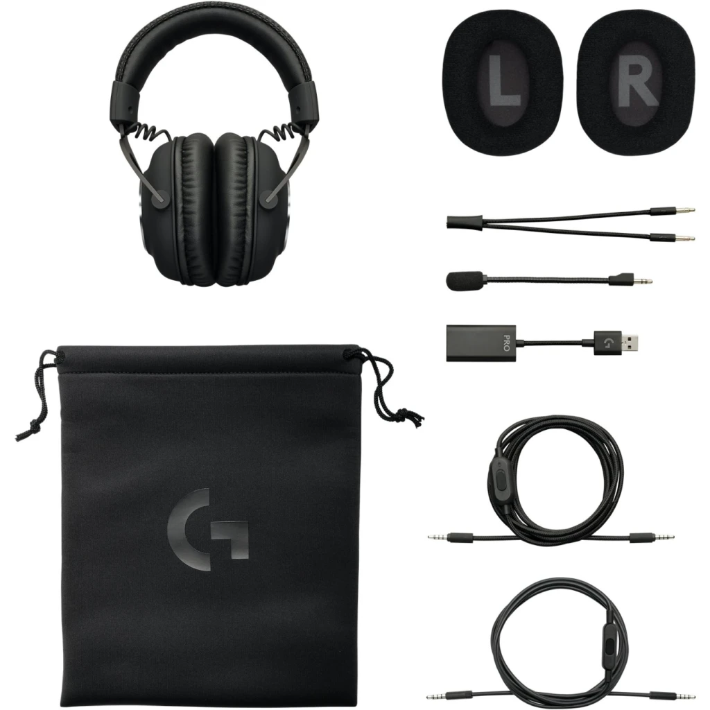 Imagen 12 de Audífonos Gamer Logitech PRO X c/Mic Sonido envolvente Jack 3.5mm/USB Negro