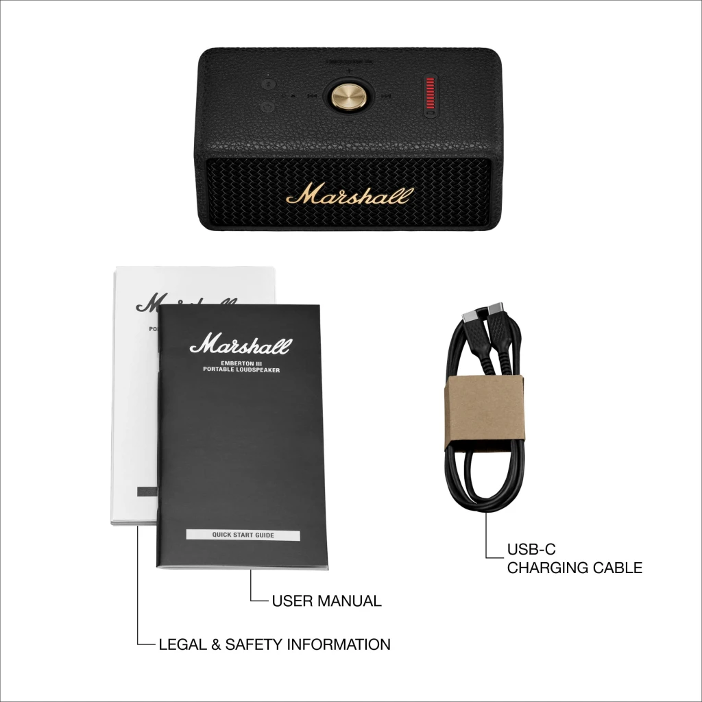 Imagen 7 de Parlante Portatil Marshall Emberton III, Bluetooth Brass Color Negro